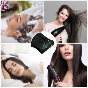 Vente directe usine : Extensions de cheveux Remy double tirage, naturels, vierges, ultra-lisses, à bandes adhésives - Product Image 5