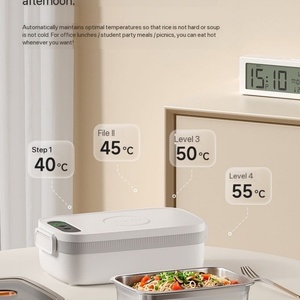 Boîte à lunch sans fil rechargeable de 1 L, design OEM, pour adultes, récipient chauffant pour aliments à une touche, alimenté par USB, pour la maison, la voiture, l'extérieur - Product Image 6
