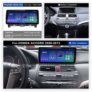 Maisimei Android 12 12.3 pouces GPS Navigation pour HONDA ACCORD 2008-2013 <span class=keywords><strong>QLED</strong></span> écran vidéo stéréo Auto Carplay autoradio - Product Image 2