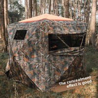 Tente de camouflage épaissie personnalisable pour l'observation des oiseaux et la chasse en extérieur, abri de terre imperméable à 270/360 degrés avec vue panoramique