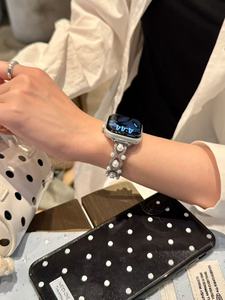 <span class=keywords><strong>Bracelet</strong></span> de montre de luxe scintillant avec diamants pour <span class=keywords><strong>Apple</strong></span> <span class=keywords><strong>Watch</strong></span> – Compatible avec les tailles 38, 40, 41, 42, 44, 45, 49 mm - Product Image 6