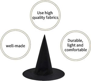 Sombrero <span class=keywords><strong>de</strong></span> <span class=keywords><strong>bruja</strong></span> negro, accesorio <span class=keywords><strong>de</strong></span> disfraz <span class=keywords><strong>de</strong></span> Halloween, sombrero <span class=keywords><strong>de</strong></span> mago puntiagudo, sombreros <span class=keywords><strong>de</strong></span> brujas <span class=keywords><strong>de</strong></span> fiesta para niños y adultos, decoración <span class=keywords><strong>de</strong></span> Halloween - Product Image 3