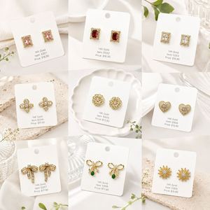 <b>Earrings</b> Wholesale Bulk 14K <b>Gold</b> Plated Fashion Flower Stud <b>Dangle</b> <b>Earrings</b> - Product Image 5