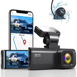 REDTIGER Dash Cam Front Rear 4K/2.5K Full HD Dash Camera for Cars Built-in Wi-Fi GPS 3.16" IPS Screen Dashcam Car Recorder