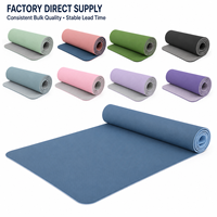 Tapis de méditation TPE personnalisé à marque privée, rectangulaire, lavable, résistant à l'eau, pour yoga prénatal, vente en gros, direct usine