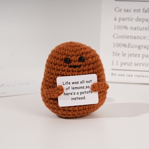 Búp bê khoai tây năng lượng tích cực móc tay dễ thương khẳng định đan dệt trang trí may dệt đồ chơi lo lắng ôm Đồ chơi vải thủ công - Product Image 6