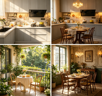 Meubles de cuisine modulaires BALOM, armoires de cuisine modernes à panneaux plats, peintes sur mesure, ensemble de meubles de cuisine pour projet complet de maison, design 3D