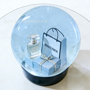 Bolsa de compras con diseño de perfume, bola de cristal con caja de regalo y botella para amantes de la belleza, adorno decorativo para escritorio - Product Image 3