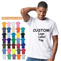 Camiseta Casual de Hombre de Alta Calidad en Poliéster y Algodón con Diseño de Logotipo Serigrafiado, Tejido de Punto, Corte Regular