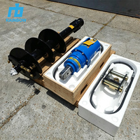 Tarière hydraulique RB pour mini-excavatrice 1-50T, moteur/engrenage, diamètre 100-400mm, pour trous d'arbres et de poteaux, CE OEM