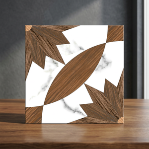 Carreaux de sol en bois rustique, imitation bois, 30x30cm, pour salon, salle de bain, design 3D, surface non émaillée, porcelaine - Product Image 4