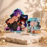 Support d'affichage en acrylique personnalisé avec figurine de dessin animé, support en acrylique translucide holographique arc-en-ciel