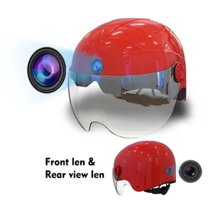 AI摩托车头盔摄像机巡航现代彩色WIFI蓝牙录音机，带3000毫安电池
