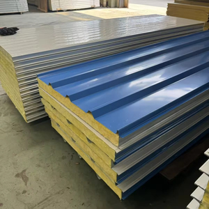 Panneau mural en laine de roche ignifuge de qualité A1, <span class=keywords><strong>anti</strong></span>-corrosion, avec bordure en PU de 75 mm, pour terminal de minerai de fer en Libéria - Product Image 1