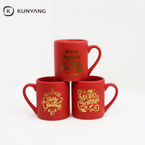 Tazza di ceramica di natale con Logo Slogan in oro personalizzato tazza di gres di piccole dimensioni tazza di sicurezza a microonde in ceramica per casa/caffè/ufficio - Product Image 1