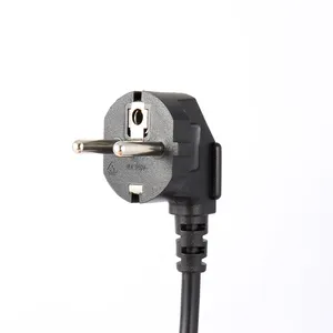 Cable eléctrico de enchufe europeo, Cable de alimentación de ordenador Ac 16A 250v con conector C13