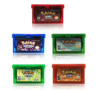 Cartouche de jeu vidéo 32 bits GBA, série Pokémon, carte de console Ruby FireRed Sapphire Emerald LeafGreen, version américaine pour GBA NDS