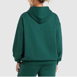 Sudadera con Capucha Personalizable con Logotipo para Mujer, Color Sólido, Manga Larga, Pantalones Largos, Chándal Informal para Mujer - Product Image 4