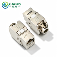 Prise Keystone RJ45 blindée CAT6A STP, module réseau sans outil en alliage de zinc, contacts plaqués or en bronze phosphoreux