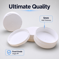 Boîte en plastique pour snus, couleur personnalisée, vide, avec couvercle rabattable, conteneur en plastique pour tabac de 70 mm, emballage en plastique pour snus avec bouchon CR