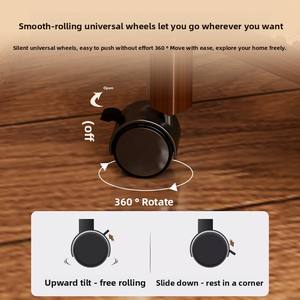 Étagère à collations en bambou <span class=keywords><strong>de</strong></span> luxe léger, <span class=keywords><strong>chariot</strong></span> <span class=keywords><strong>de</strong></span> rangement mobile sur roulettes pour salon, support <span class=keywords><strong>de</strong></span> rangement pour jouets sur pied - Product Image 4