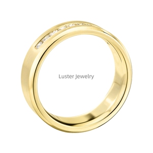 Ánh Đồ Trang Sức Một Cặp 10K/14K/S925 Vài Đám Cưới Nhẫn Với Gra Chứng Nhận Moissanite Đá - Product Image 3