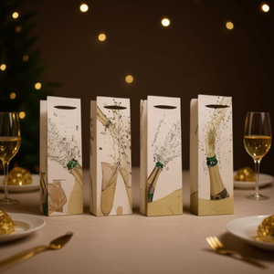 Gift Bags Wine Bottle Boxes 12Pcs Champagne Design For Party Gift Packaging - Product Image 2