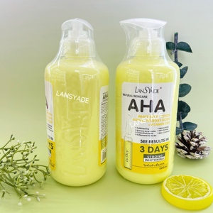 Lansyade nhà máy AHA Lotion 500ml axit trái cây Kem dưỡng da ve làm sáng da dưỡng ẩm cơ thể Kem hydroxy axit vitamin C - Product Image 4
