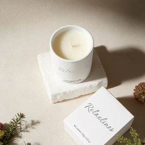 Bougie dans un bocal en verre personnalisé Relaxlines, bougies parfumées en cire de soja faites à la main, de différentes tailles et couleurs - Product Image 2