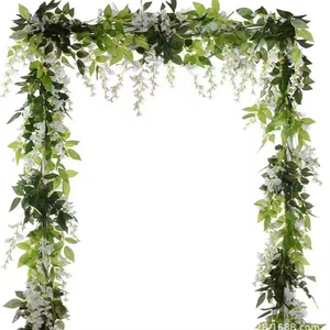 Nouvelle guirlande de glycine artificielle populaire, fleurs de glycine suspendues pour la décoration de plafond de mariage, fête ou événement - Product Image 4