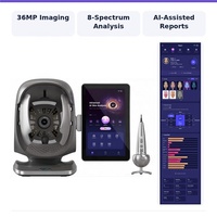 Analyseur d'images cutanées IA 36MP, machine d'analyse faciale 8 spectres avec gestion des clients, données cloud et rapports numériques