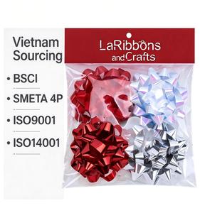 Rubans et nœuds en PP pour Noël, certifiés BSCI SMETA, provenant du Vietnam, avec économies tarifaires, vente en gros B2B pour les chaînes de magasins de détail américaines - Product Image 2