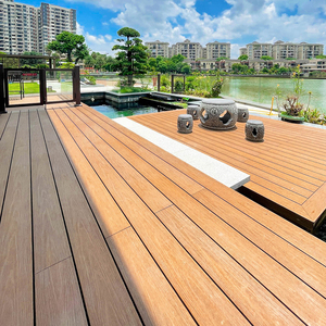 Tarima de <span class=keywords><strong>Exterior</strong></span> Personalizable, Duradera, Impermeable, Losetas de WPC para Terraza, Piso de <span class=keywords><strong>Exterior</strong></span> - Product Image 4