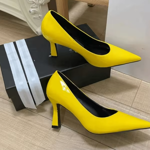 Zapatos de Tacón Alto de Cuero Genuino para Mujer, Zapatos de Boda de Lujo con Suela Roja, Punta Abierta, Plantilla de PU, Gran Marca, Versacees para Mujer, Gran Venta - Product Image 5