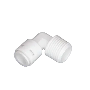 1 2 1 4 purifier armaturen Suppliers-1/4 "bis 3/8" Push Fitting Kunststoff Quick Elbow RO Wasser auf bereiter Fitting