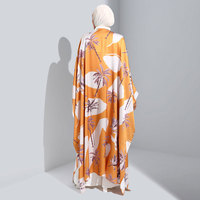 Aschulman Fabricant musulman Eid Robe caftan en satin imprimée personnalisée pour femmes musulmanes et hijab