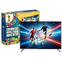 Televisor Inteligente Android 14 4K UHD de 85 Pulgadas sin Marco, Control Remoto por Voz, WiFi, BT, 1.5G+8G, HDMI, Pantalla Plana, OEM, Venta al por Mayor, DVB-T2/S2/ATSC ISDB-T