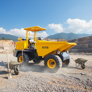 Camion Ribaltabile Laterale Giallo FCY30, Mini Dumper da 3 Tonnellate 4x4 Diesel per Trasporto in Cantiere Urbano - Product Image 2