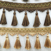 Accessoire de rideau de haute qualité, pompon à sequins, garniture chinoise à vendre, frange perlée pour la maison
