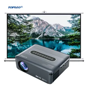 Topleo WiFi Projector 3D HD Video Movie Party Mini Projector Portable Home Audio Projects Theater