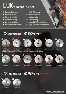 Lame de rechange Dibeksan <span class=keywords><strong>DEVRAN</strong></span> 80 mm pour coupe-döner, lame double pour machine à döner - Product Image 4