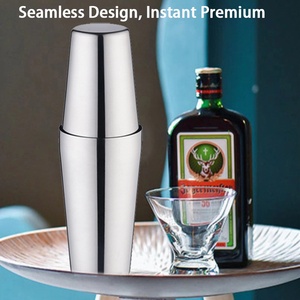 Barre en acier inoxydable prix d'usine Boston Shaker <span class=keywords><strong>Bacardi</strong></span> Bar Tools Boston 800ml et 600ml Luxury Shaker Bar Set - Product Image 2