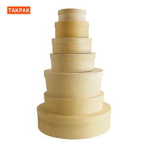 有机圣诞豪华婚礼木制午餐圆形圣诞蛋糕盒奶酪放牧包装盒礼品 - Product Image 6