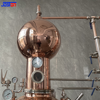 Colonne de distillation fractionnée à reflux JOSTON 500l en acier inoxydable et cuivre rouge pour la distillerie d'alcool industriel