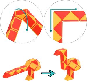 Cubo Serpiente Sensorial, Rompecabezas de Cubo Serpiente, Juguetes Educativos de Plástico para Niños de 5 a 14 Años - Product Image 4