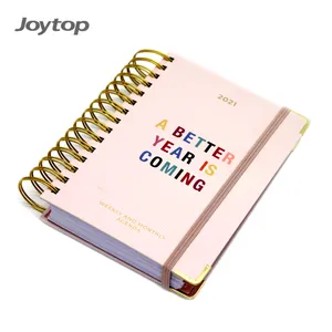 Joytop Custom 2022 Spiral Bound Ring Binder Hardcover Daily Weekly Monthly Agenda Planner Notebook B5 Manifestation Journal