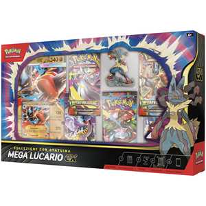 Collection de figurines Mega Lucario Ex en édition italienne de Pokémon TCG, en papier - Product Image 5