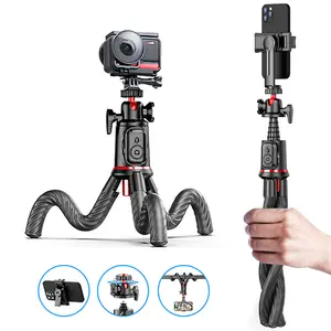 Offre Spéciale C03 Micro trépied à caméra unique support de pieuvre en diamant streaming en direct support de téléphone portable bâton de selfie Bluetooth