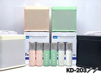 Machine de Karaoké Musicale Portable sans Fil Bluetooth Bt5.3 avec 2 Microphones sans Fil