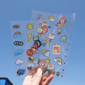 สติกเกอร์ไวนิลใสลายการ์ตูนน่ารักแบบกำหนดเอง กันน้ำ สำหรับตกแต่ง DIY สำหรับเด็ก - Product Image 2